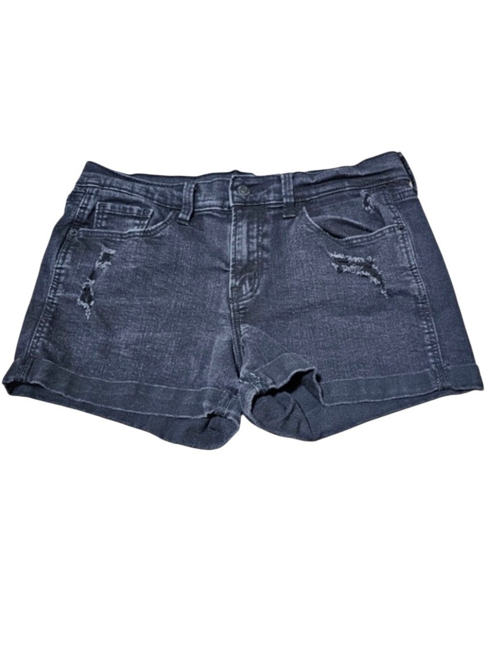 Black Old Navy Distressed Boyfriend Shorts